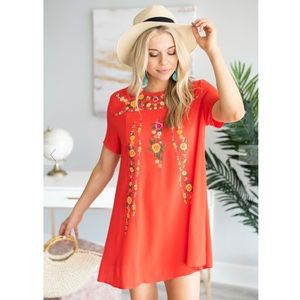 On the Border Dress, Red